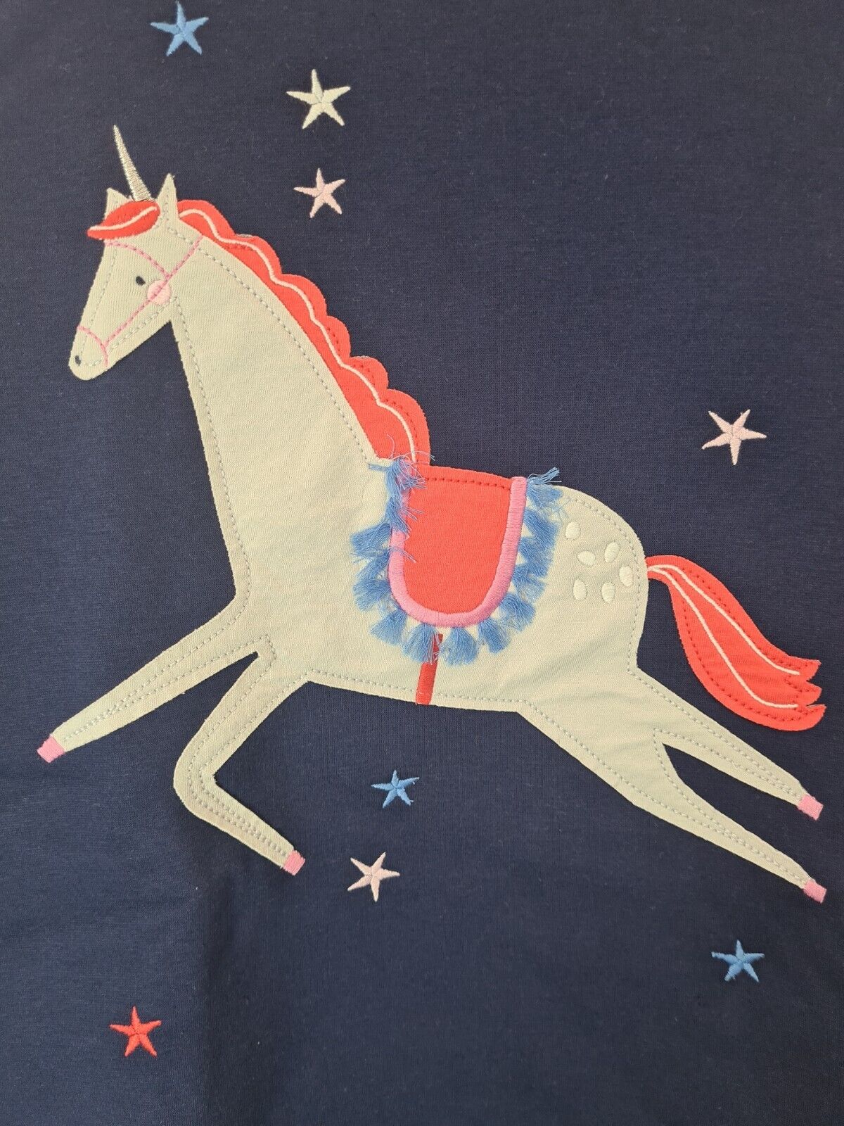 Joules Kids Blue Unicorn And Stars Jumper Size 11 Years **** V31