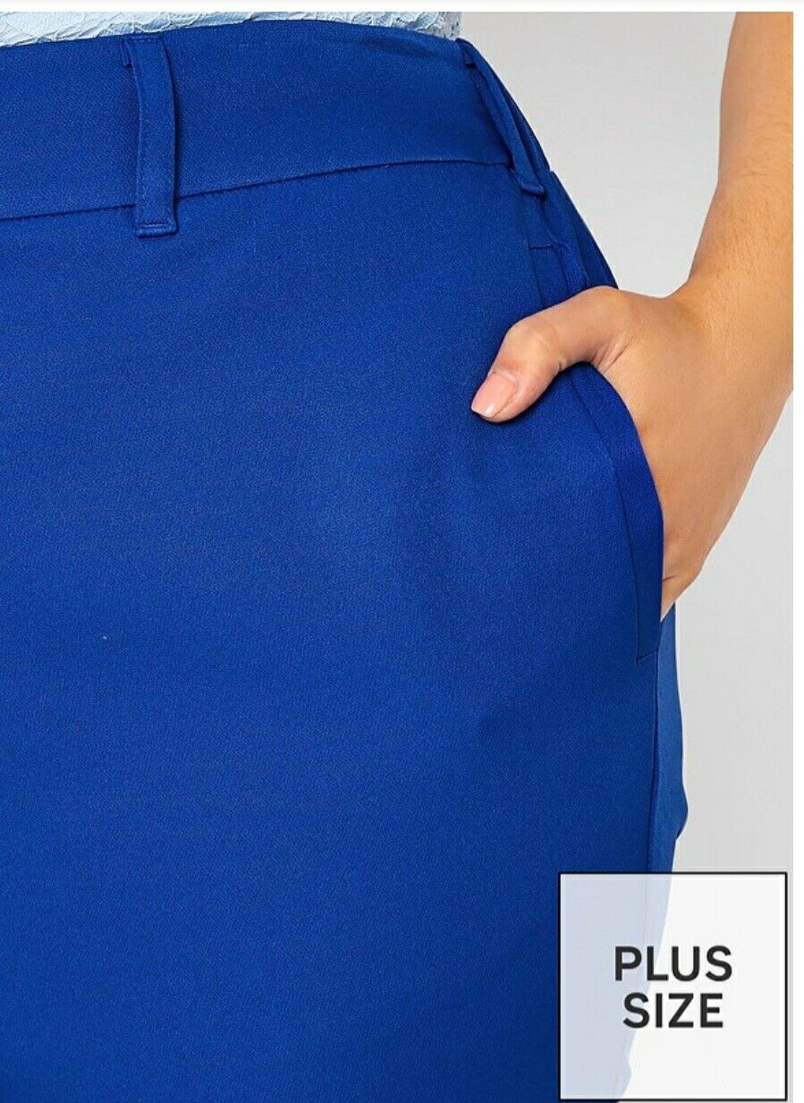 Yours Clothing Hazel Taper Trousers Blue Uk24****Ref V378