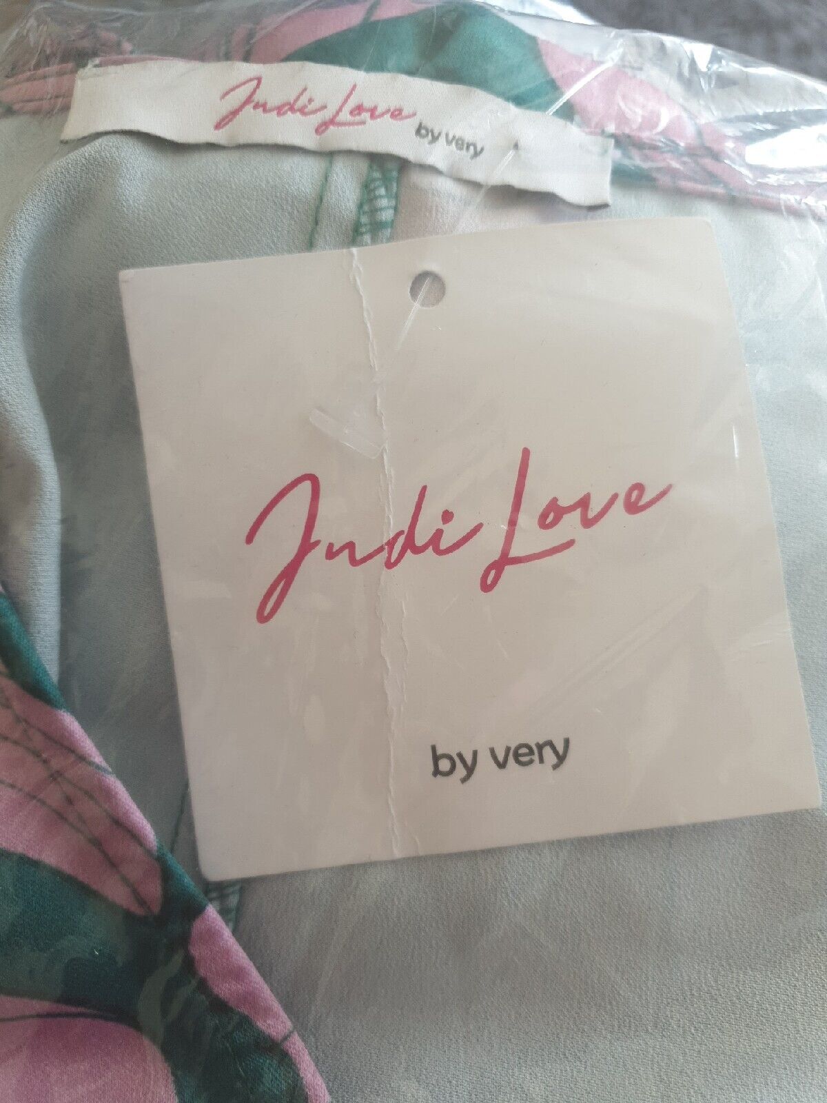 Judi Love Angel Sleeve Printed Midi Dress Green Print Uk18****Ref V438