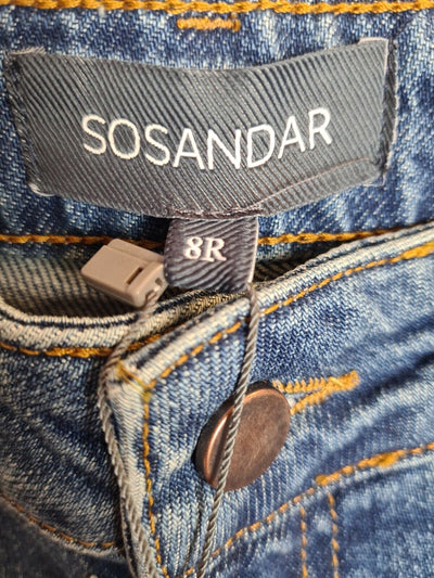 Sosandar Slim Mom Jeans - Mid Blue. UK 8 **** Ref V263