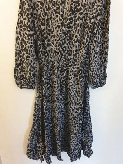 Animal Print Dress Grey Uk12****Ref V555