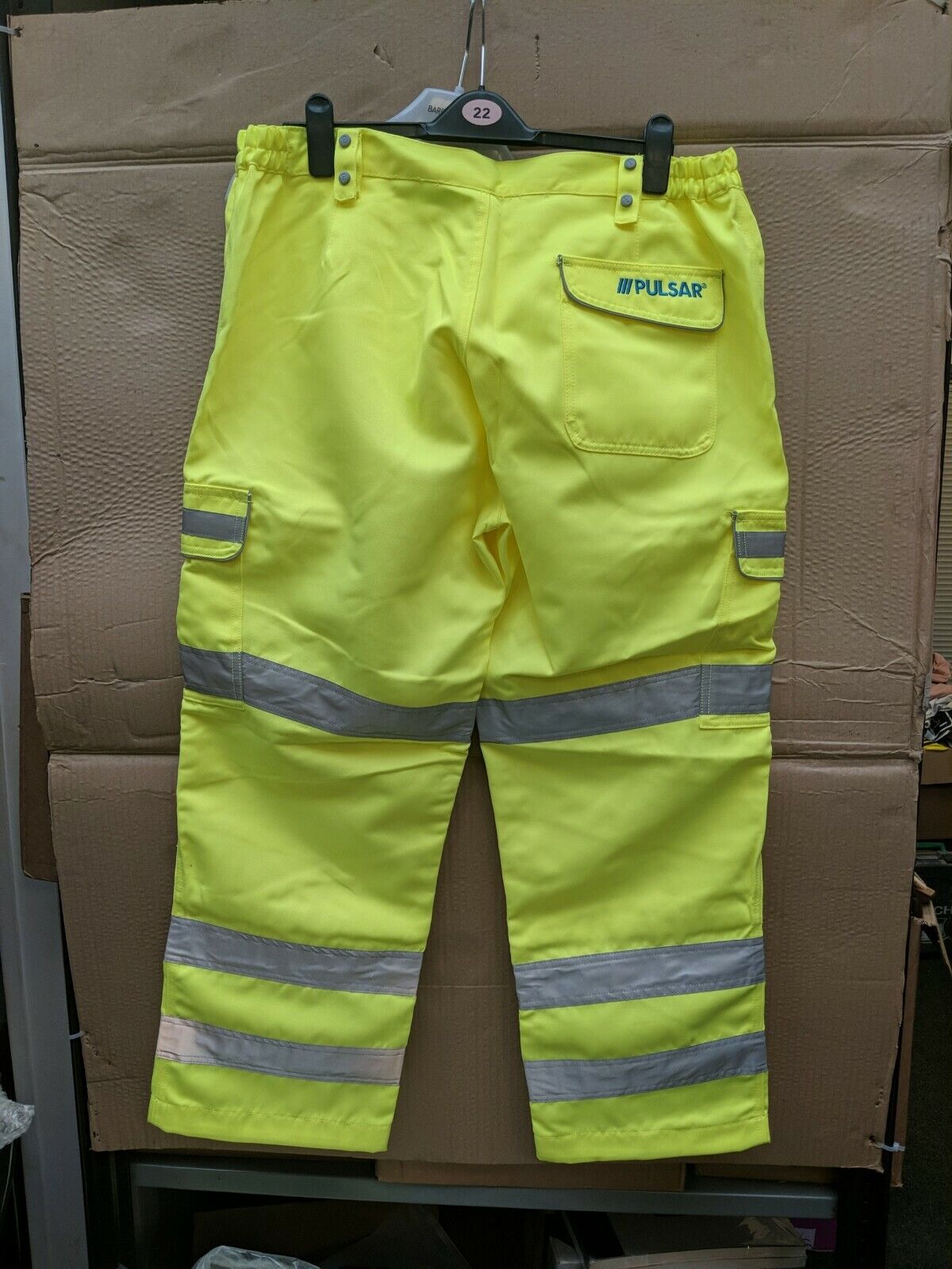 Pulsar Men's High Vis Trouser Yellow 38" Waist Ref W17