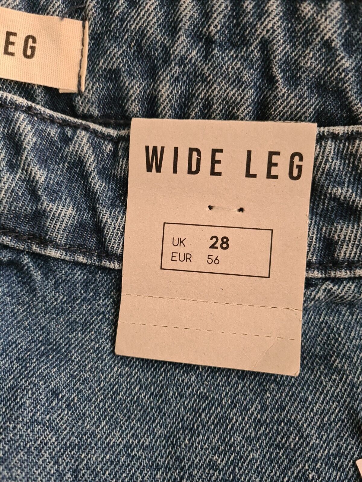 Yours Wide Leg Loose Fit High Rise Jeans. Dark Blue. UK 28. ****V319