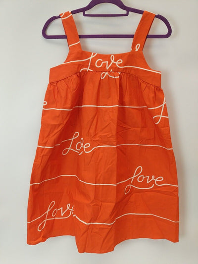Never Fully Dressed Love Print Mini Dress Orange Size 8  **** V28