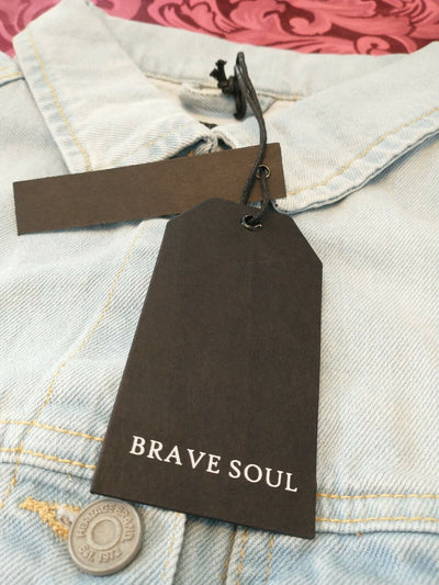 Brave Soul. Ladies Size 10 Bleach Wash Denim Jacket. Ref y4