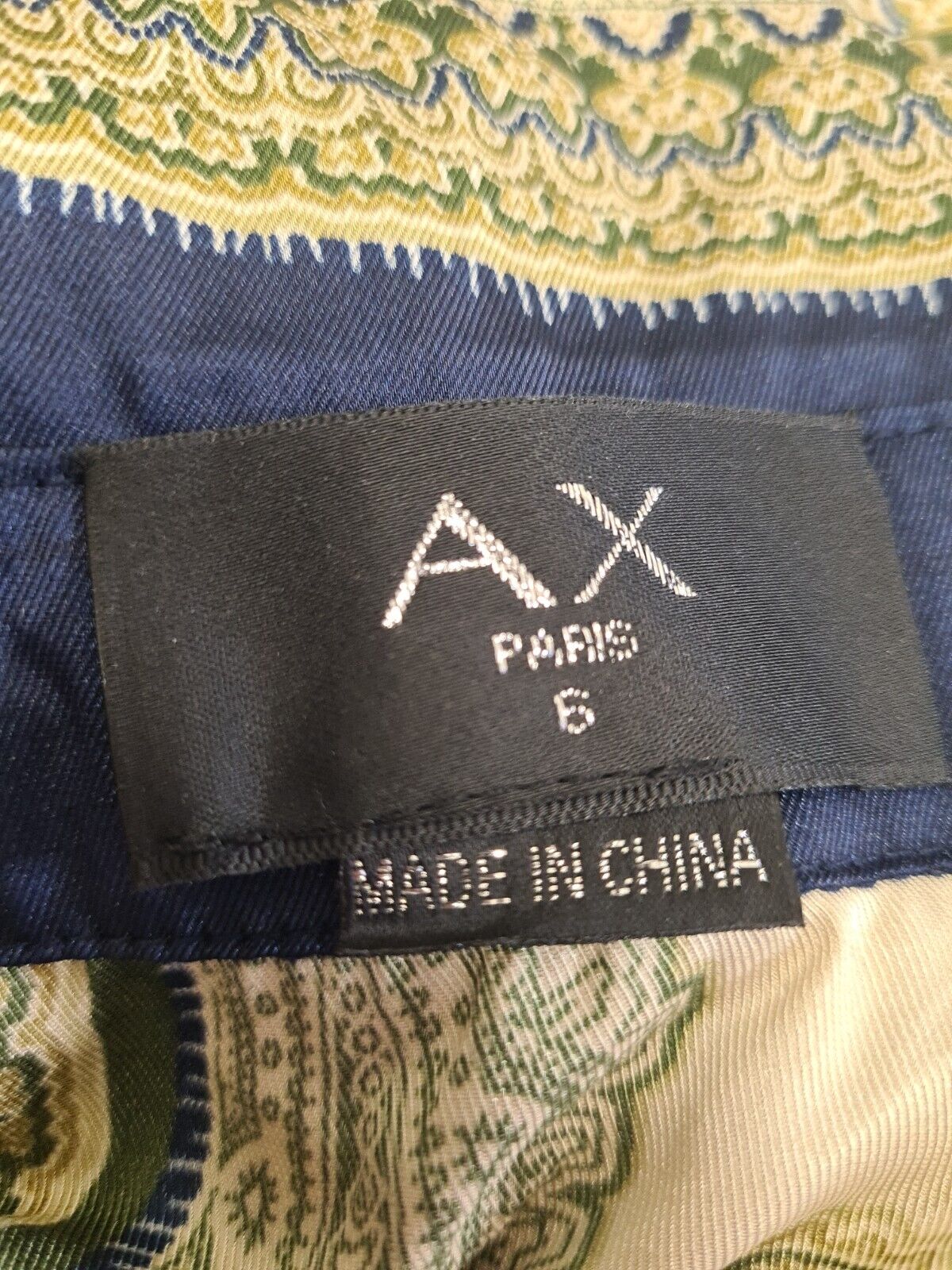 AX Paris Printed Wrap Satin Dress Size 6 Khaki****Ref V265