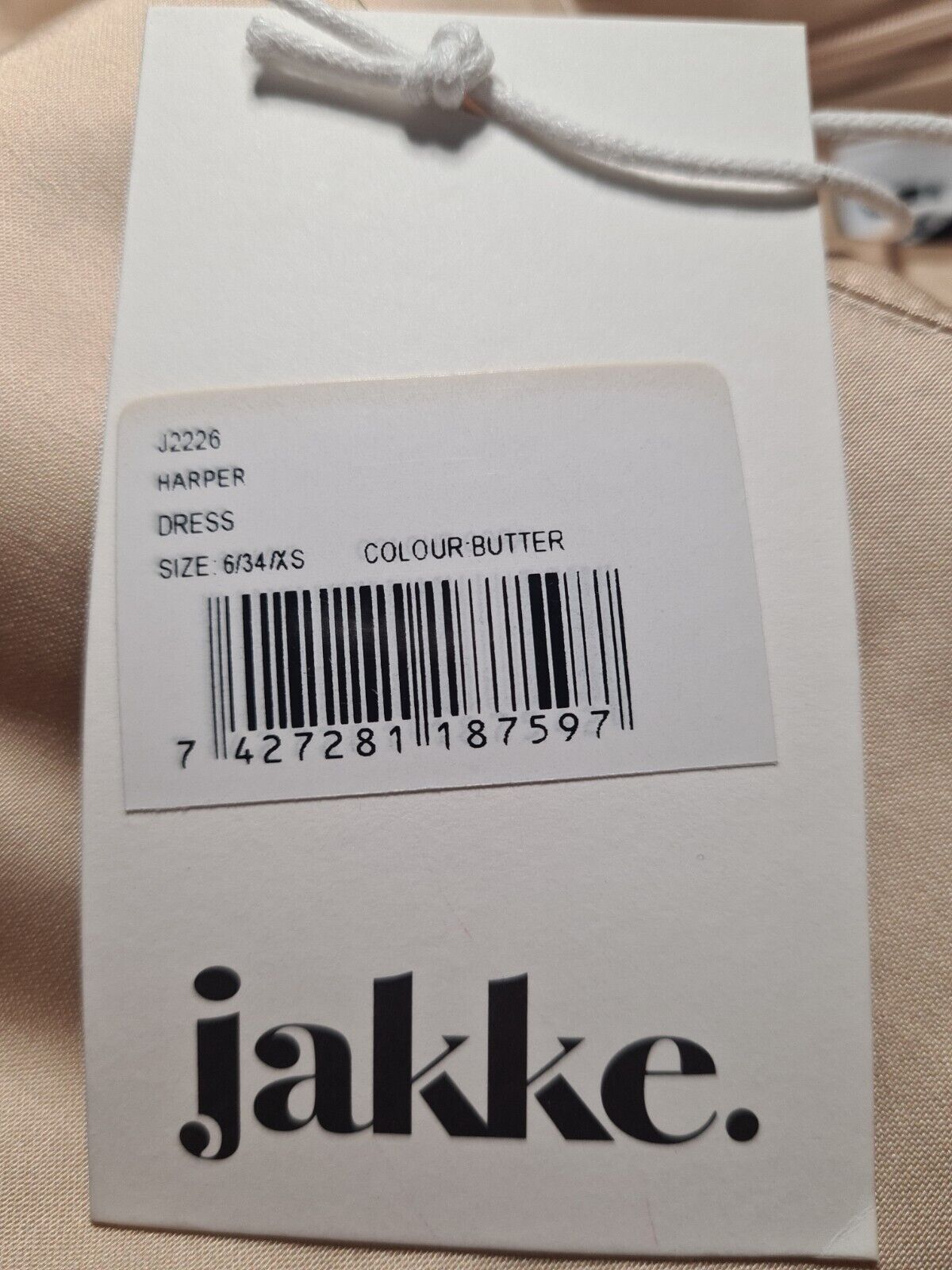 Jakke Harper Dress Colour Butter UK 6 ****Ref V317