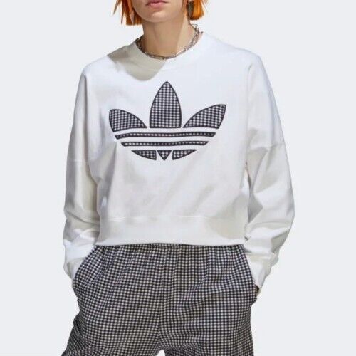 Adidas Ladies Oversized Sweatshirt- White. UK 12.