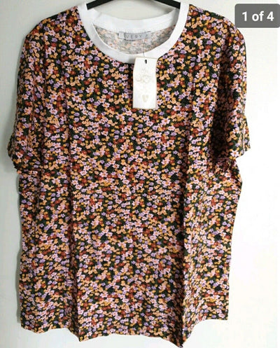 Ditsy Print T-shirt Uk16****Ref V539