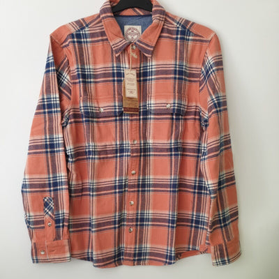 Fat Face LS Rafety Check Shirt - Coral Pink. UK S  ****Ref V336