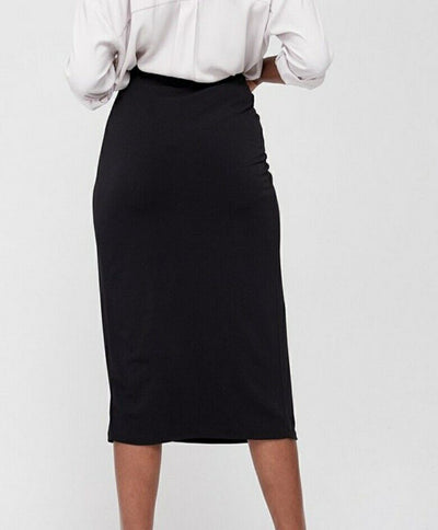 Knot Detail Midi Skirt Black Uk10****Ref V420