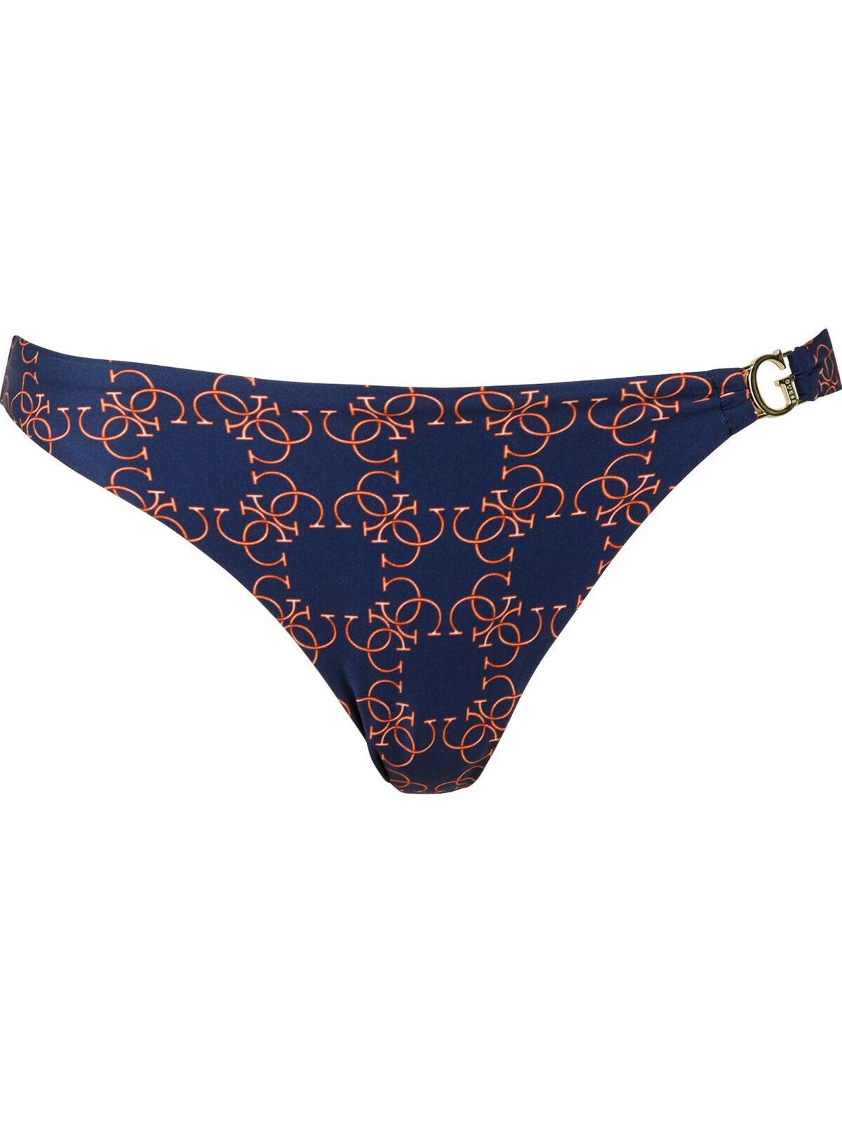 Guess Logo G Clasp Bikini Bottoms - Navy. UK Small