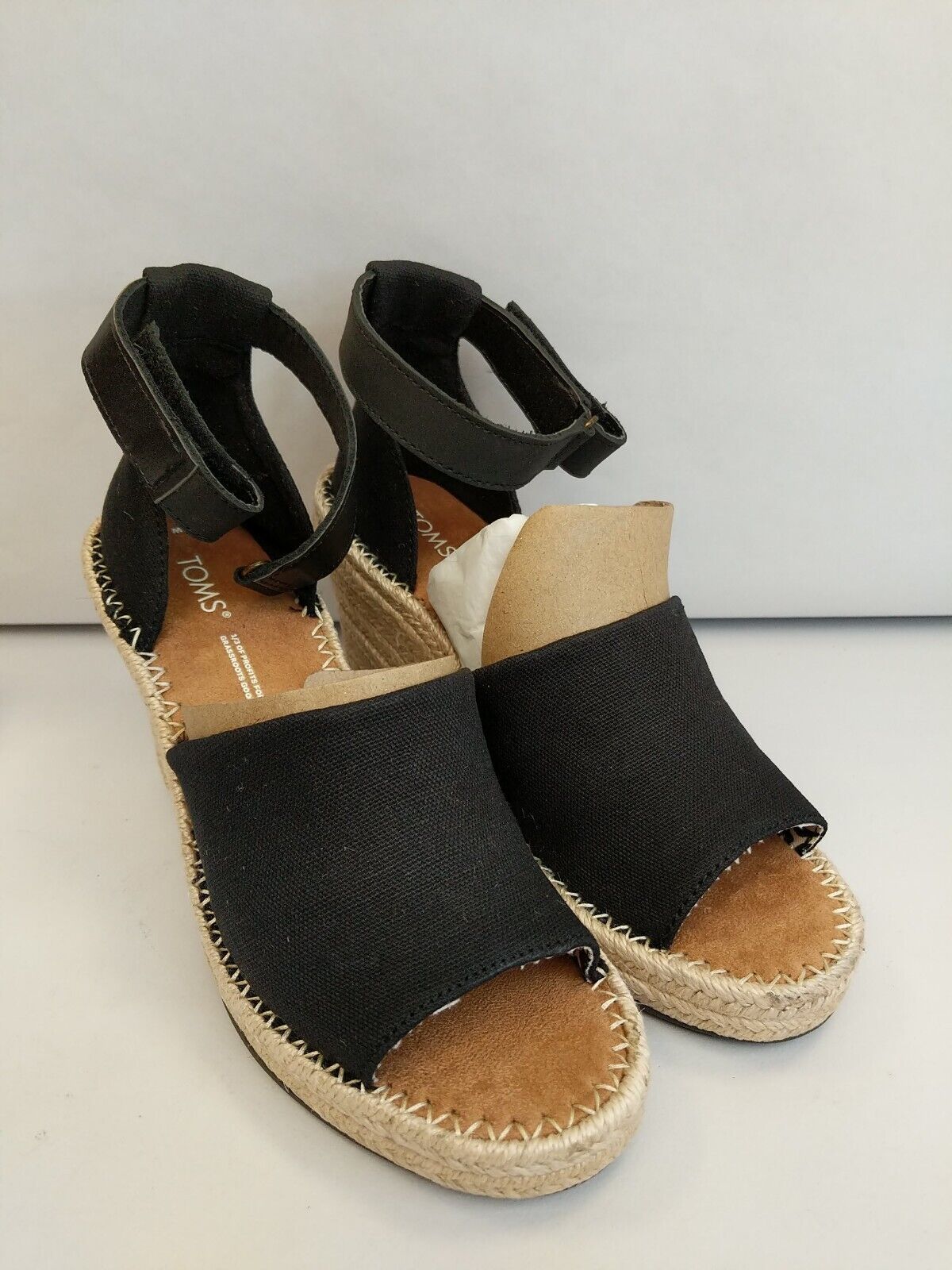 Toms Marisol Black Wedge. UK 4. **** VS2