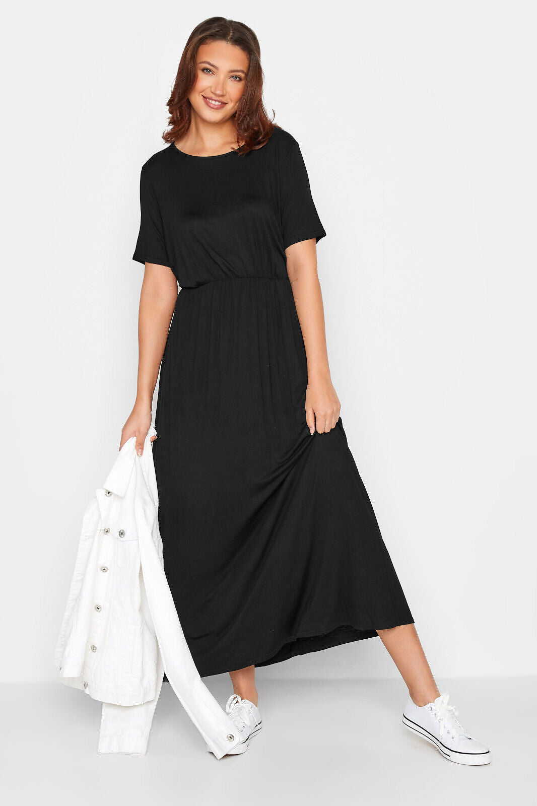 LTS Long Tall Sally Tall Black Pocket Midaxi Dress Size 14 *** V526