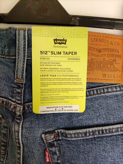 Levi's 512 Slim Taper Jeans - Midtown Blue. W30 L34