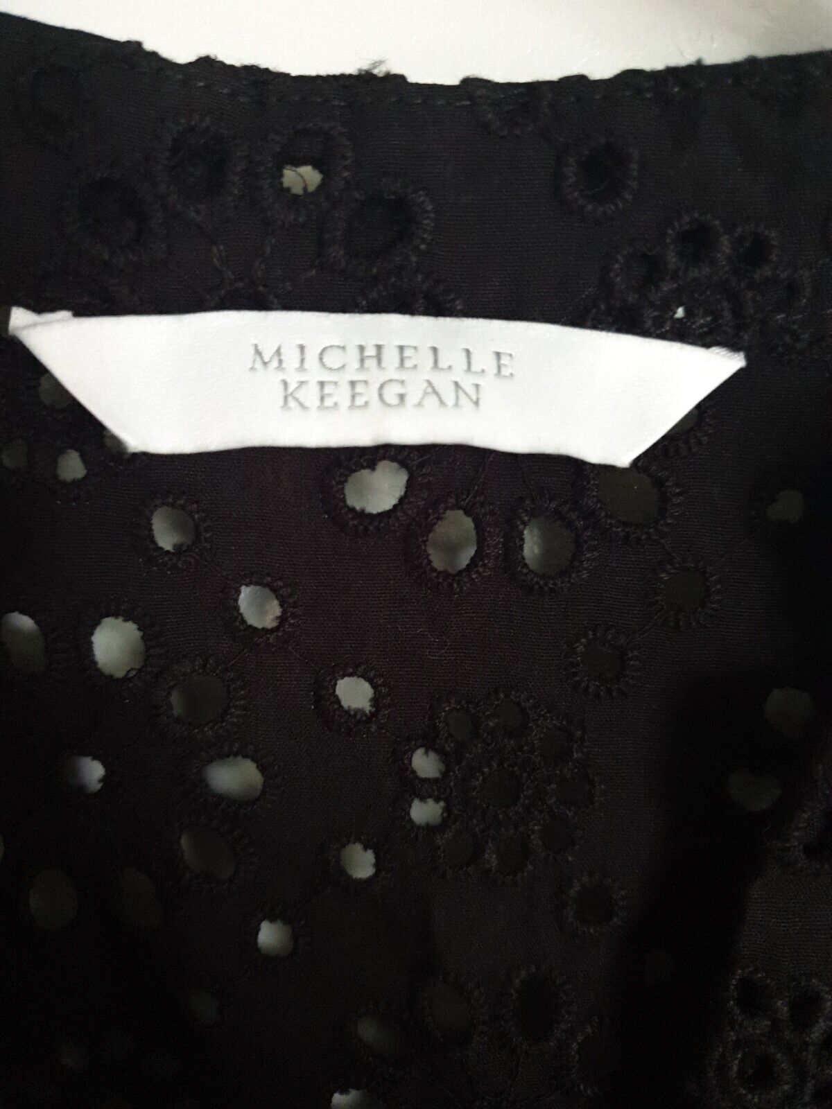 Michelle Keegan Black Button Through Dress UK 14.
