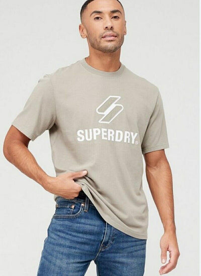 Superdry Code Stacked Logo Tshirt Green Size M****Ref V533