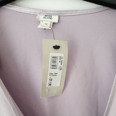 River Island Lilac Wrap Blouse Uk10****Ref V40