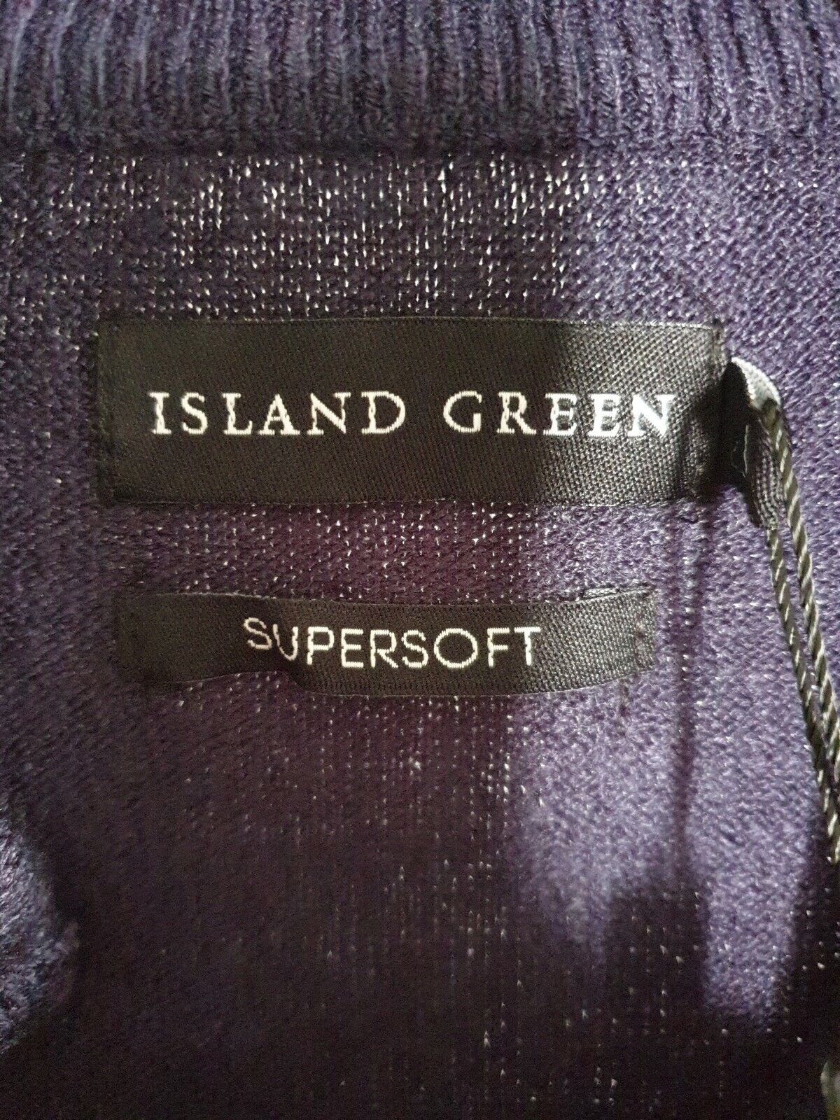 Island Green Zip Neck Knit Jumper L Uk38/40" Ref A7