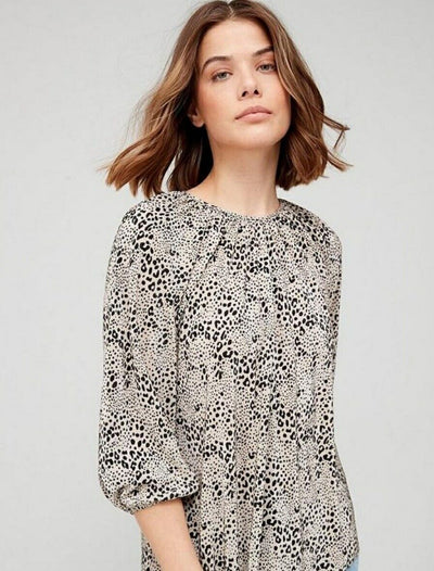 Plisse Shell Top Leopard Uk16****Ref V489