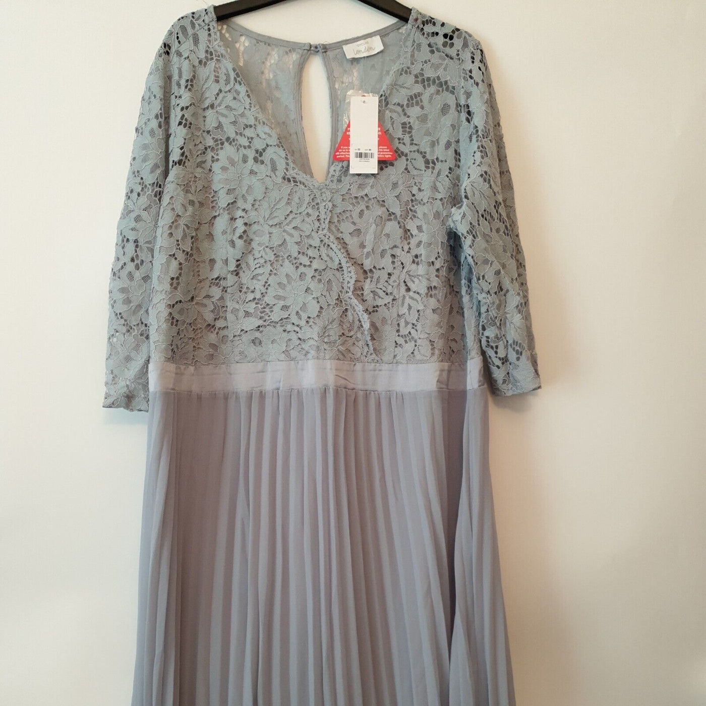 Yours London Blue Lace Chiffon Maxi Dress Uk20 ****Ref V164