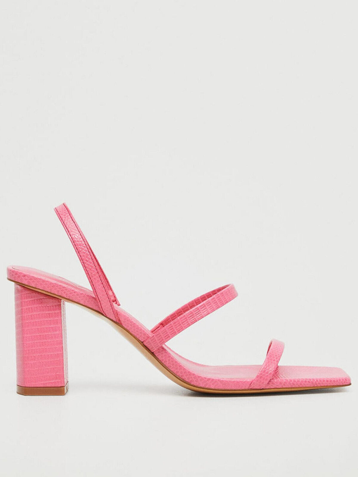 Mango Strappy Heeled Pink Sandals Size 7 **** VS2