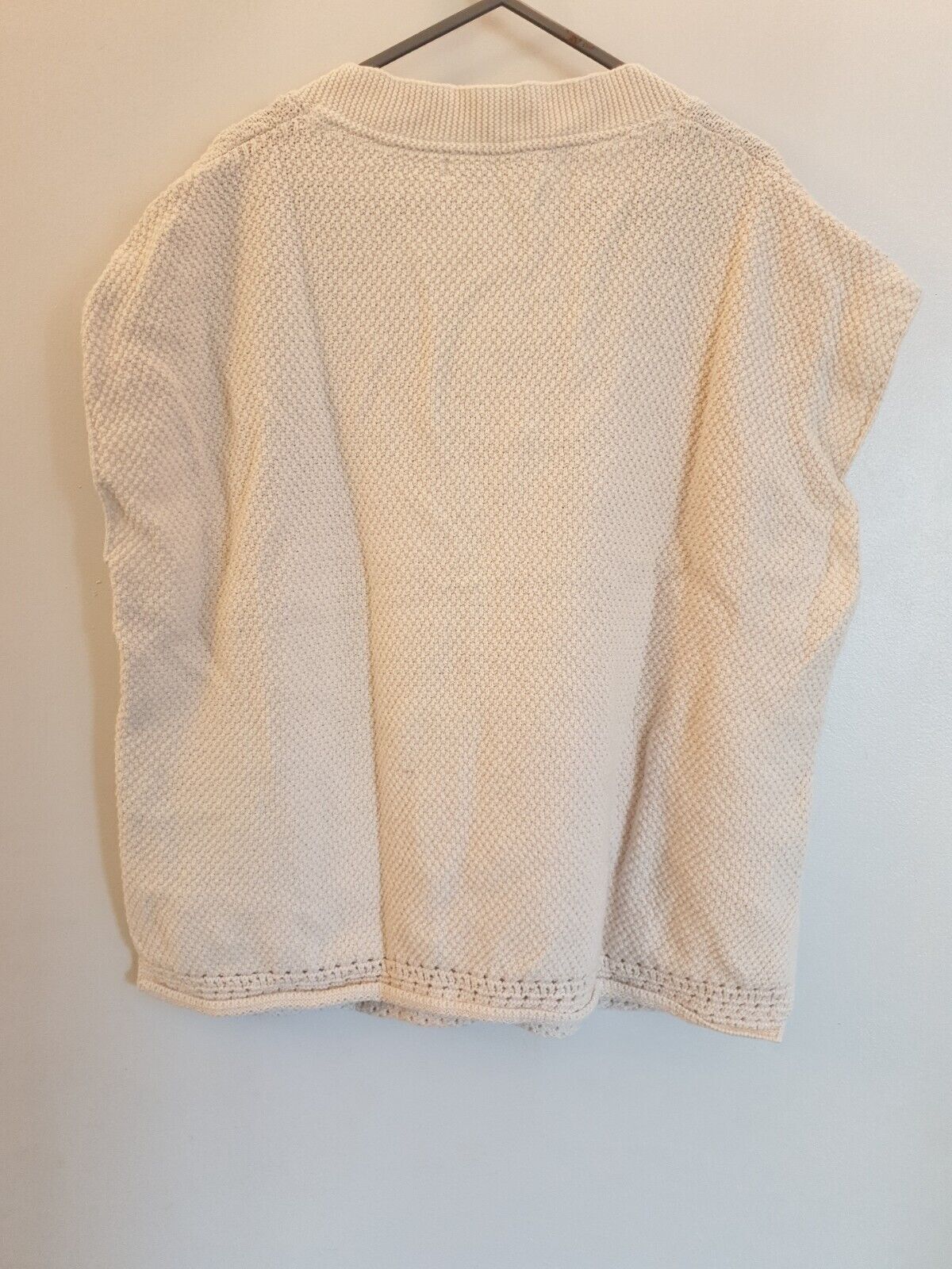 Knitted Crochet Tabard- Ecru Size M****Ref V504