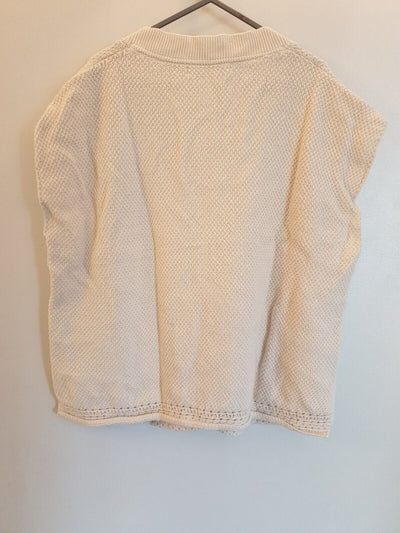 Knitted Crochet Tabard- Ecru Size M****Ref V504