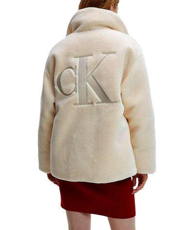 Calvin Klein Relaxed Sherpa Jacket - Beige. UK Large