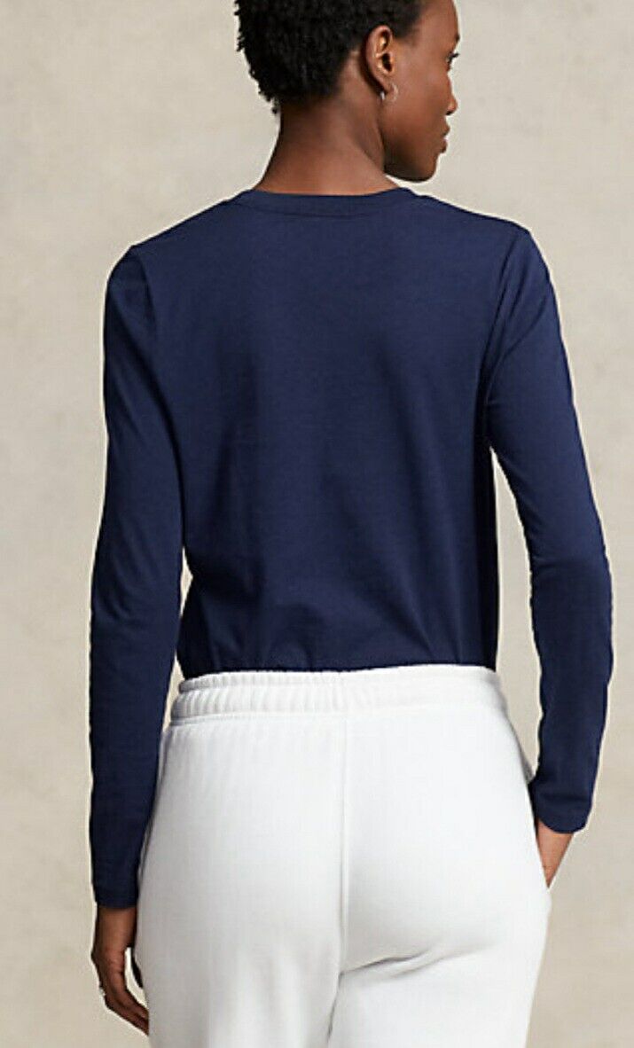 Polo Ralph Lauren Jersey Long-Sleeve T-Shirt Blue Size XL (18-20) ** V536