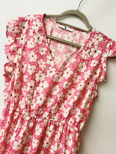 Womens Floral Maxi Dress - Pink. UK 14