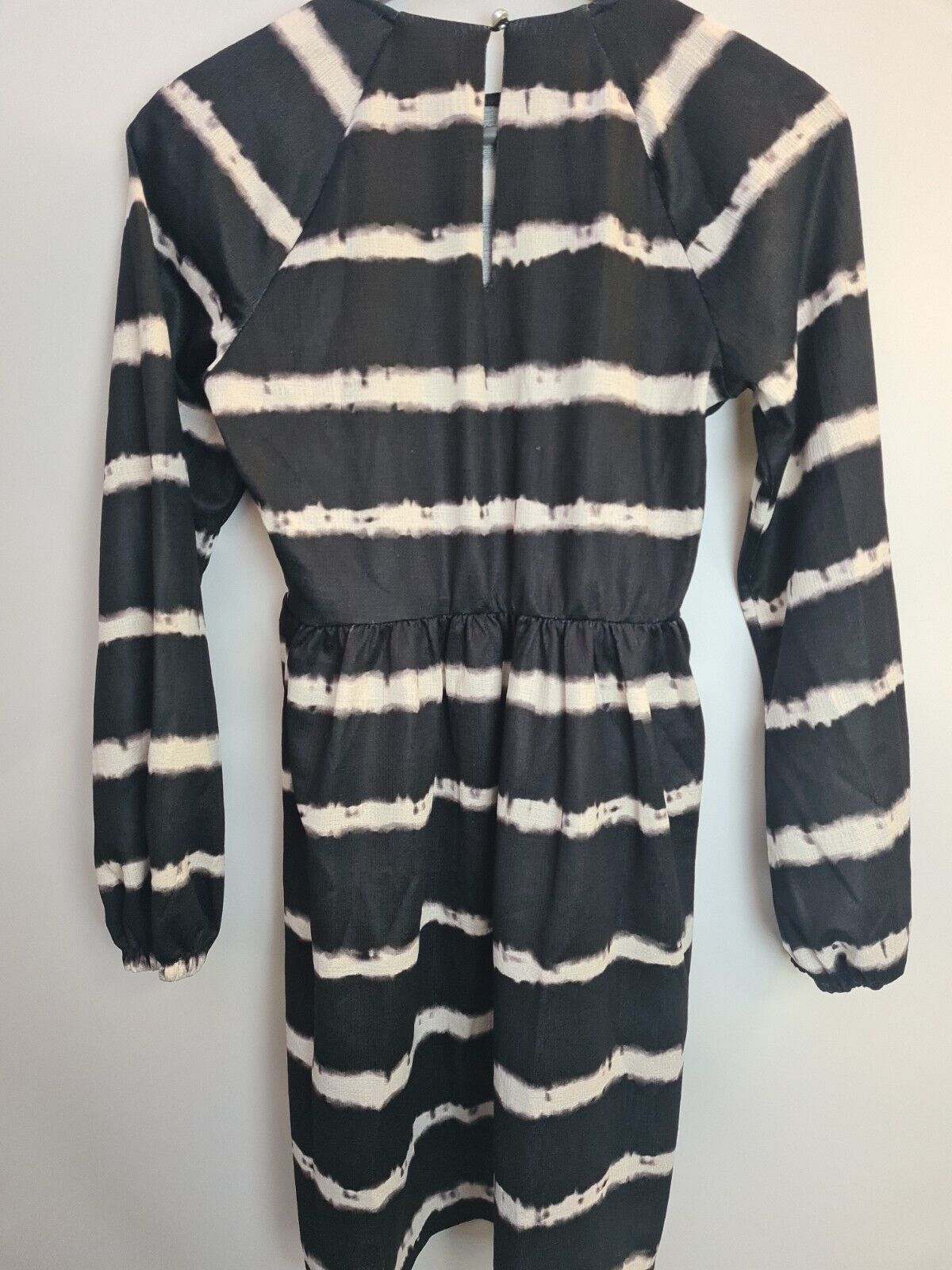 River Island Black Stripe Tie Dye Mini Dress Size 6 **** V220