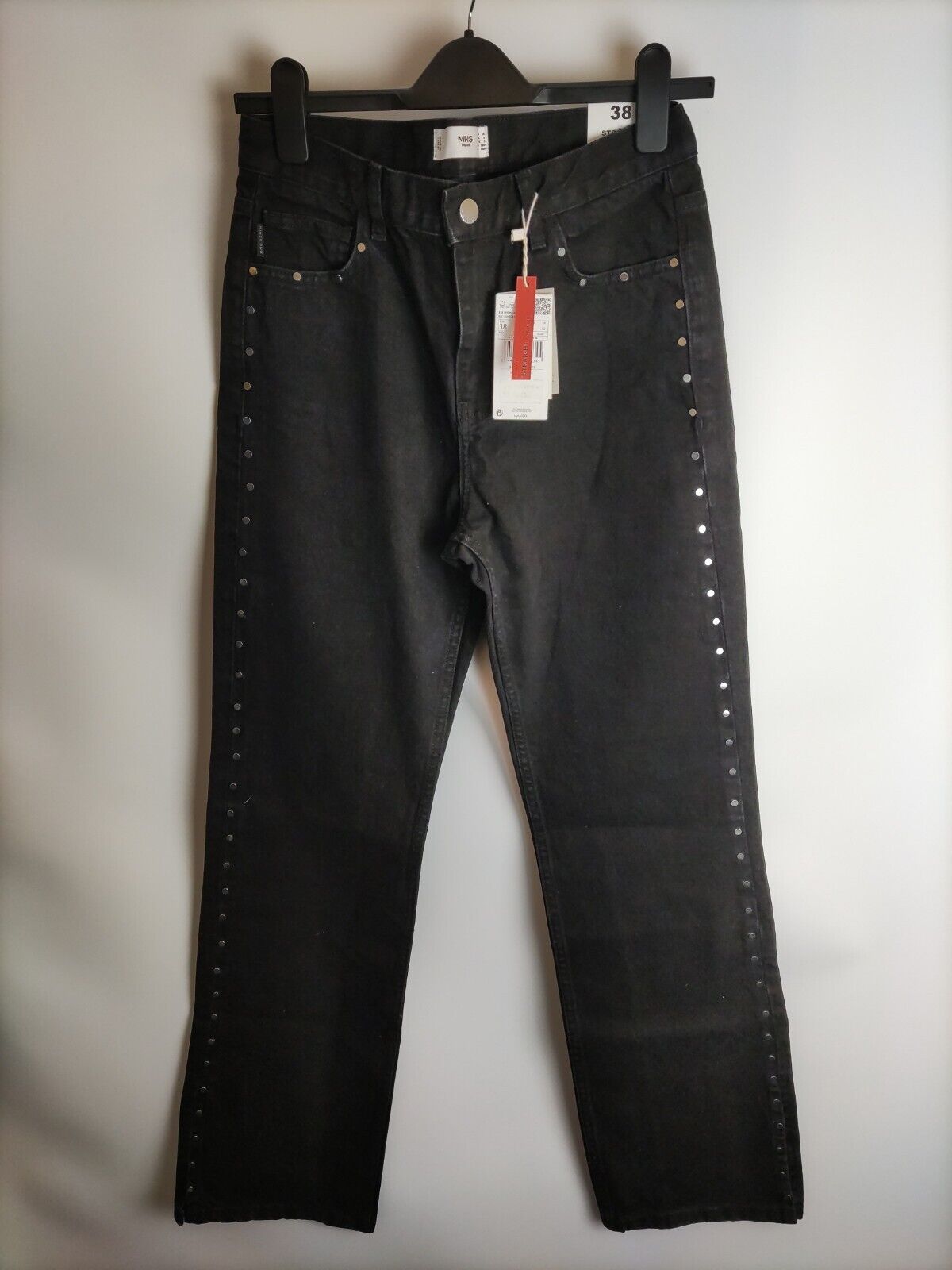 Mango Brigitte Studded Black Women's Jeans Size UK 10 **** V189