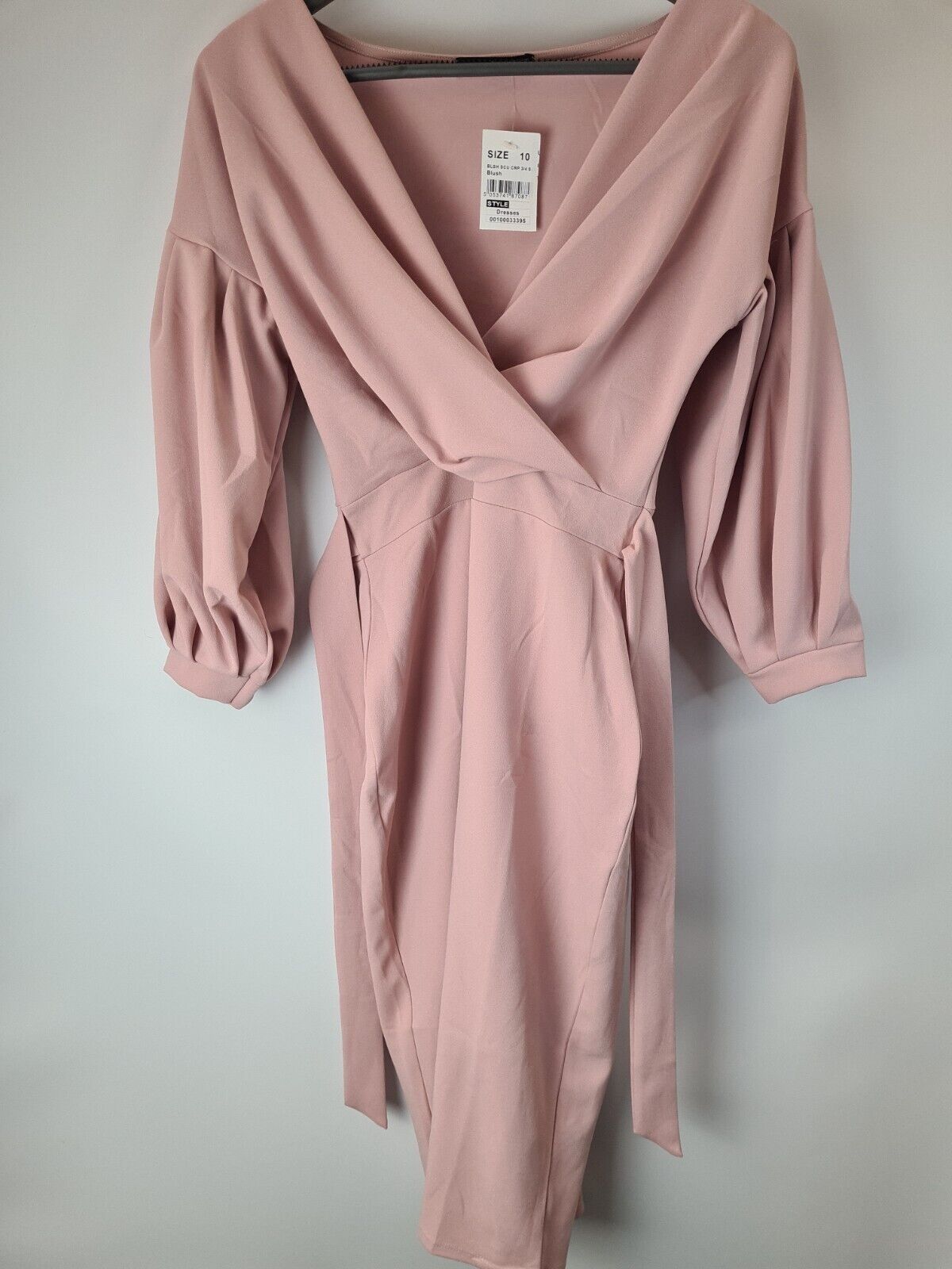 Quiz Pink Wrap Midi Dress Size 10  **** V29