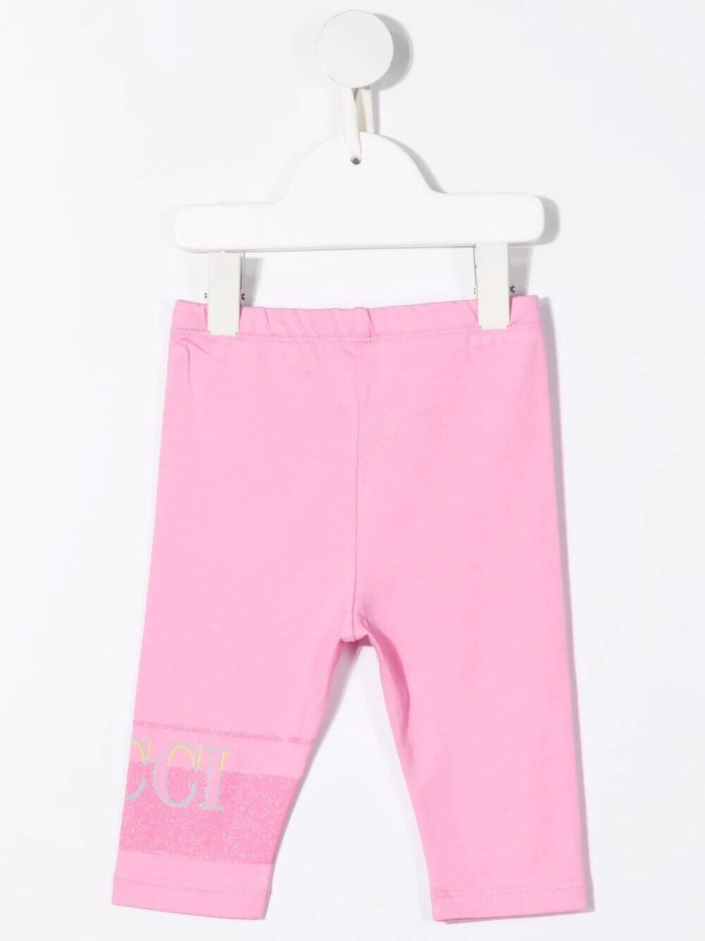 Emilio Pucci Baby Girls Pink Glitter Motif Leggings Size 3 Months **** V22