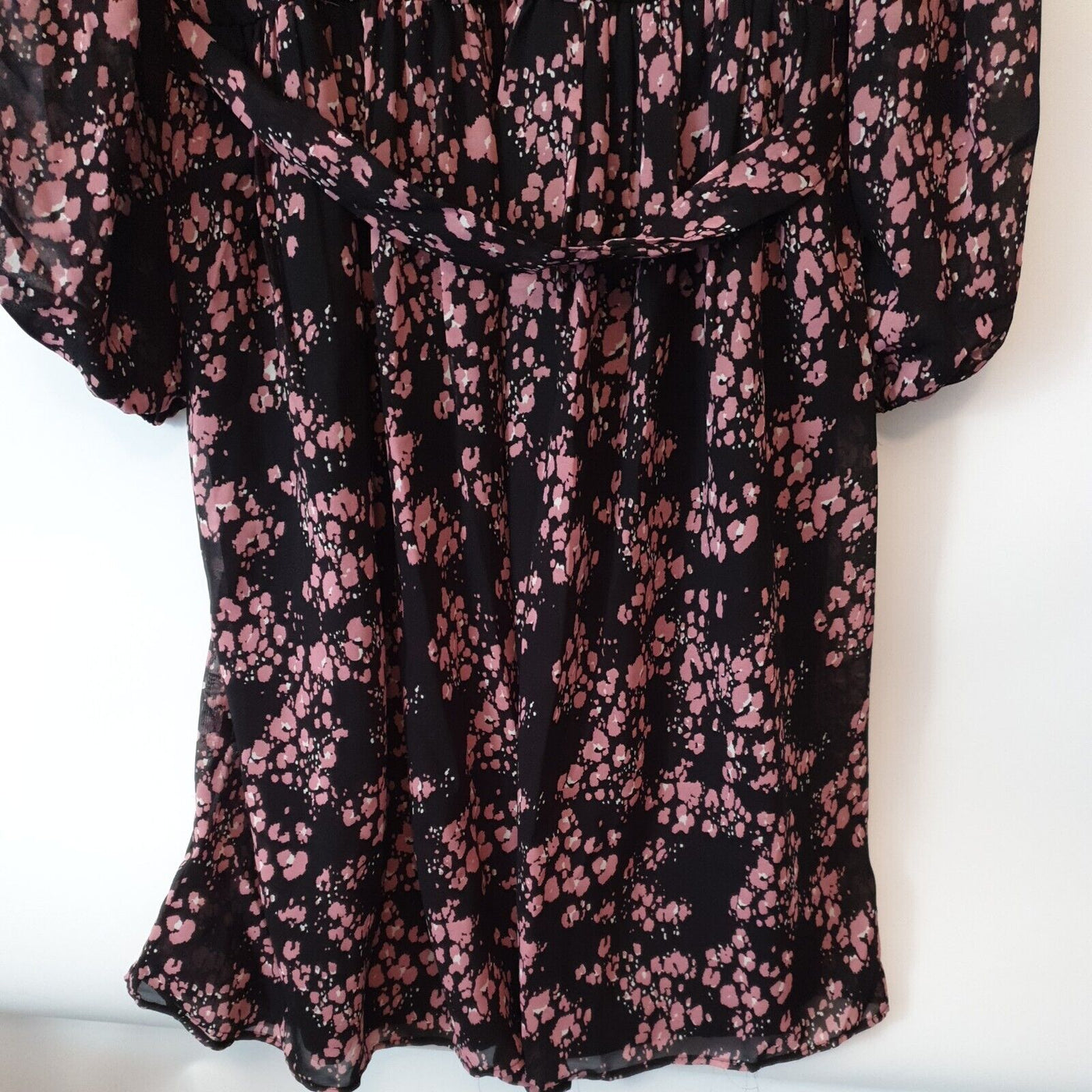 Yours London Black/pink Print Dress Uk20