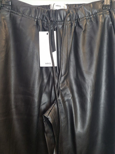 Mango Faux Leather Black Trousers Size 8 **** V167