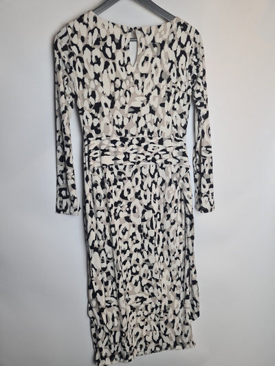 Fig & Basil Tie Waist Jersey Midi Dress Size 12 **** V340