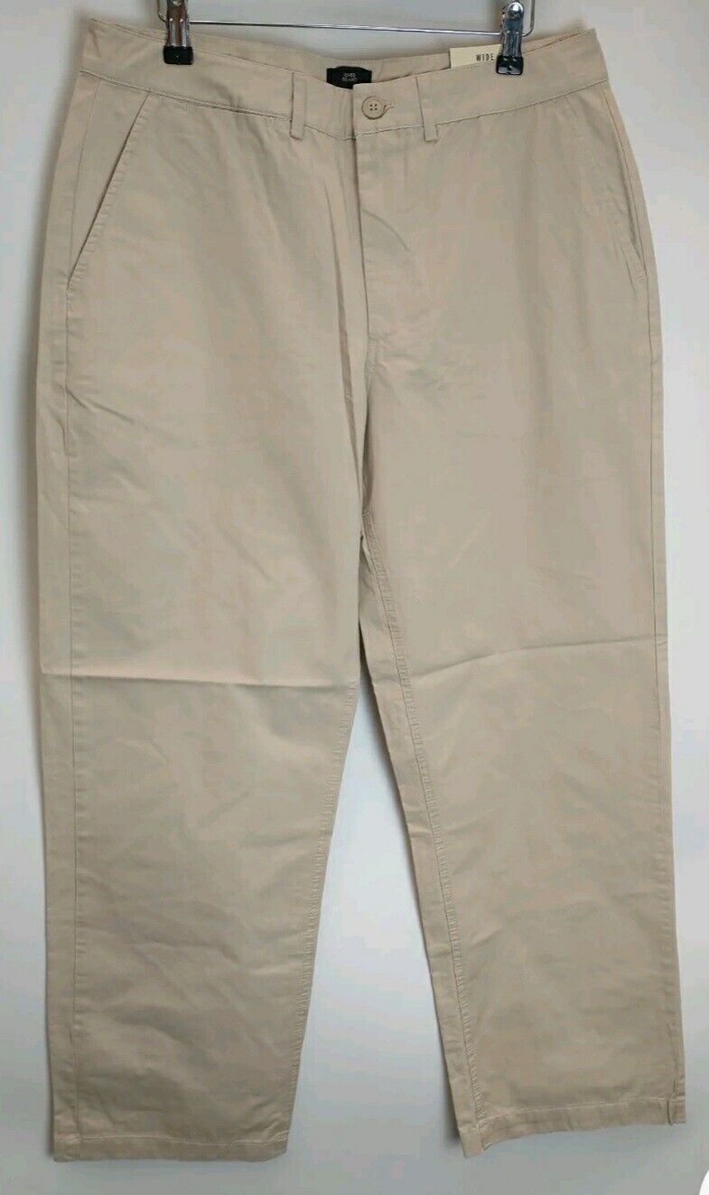 River Island Ecru Wide Trousers W30/L32