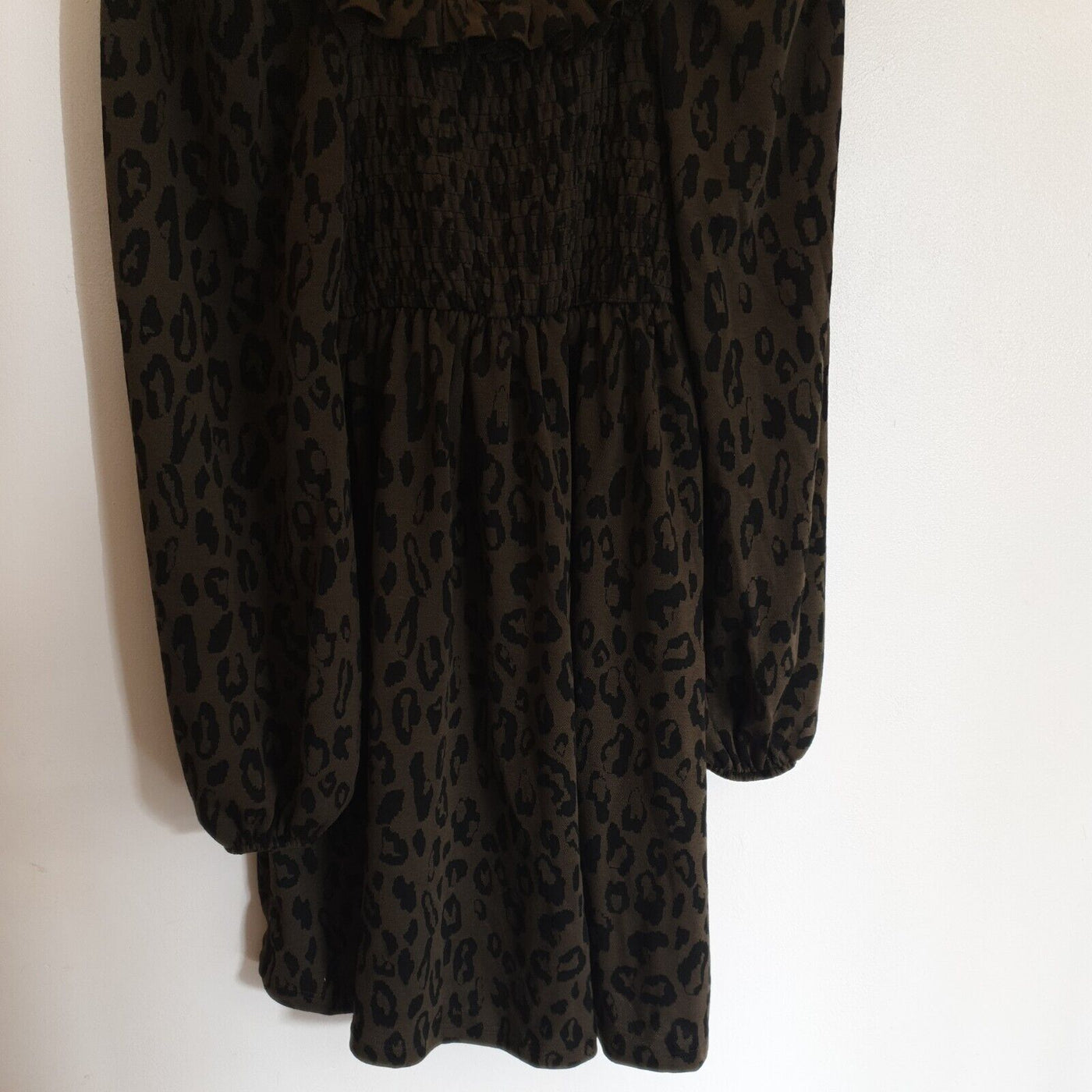 River Island Khaki Animal Print Dress Size 10****Ref V275