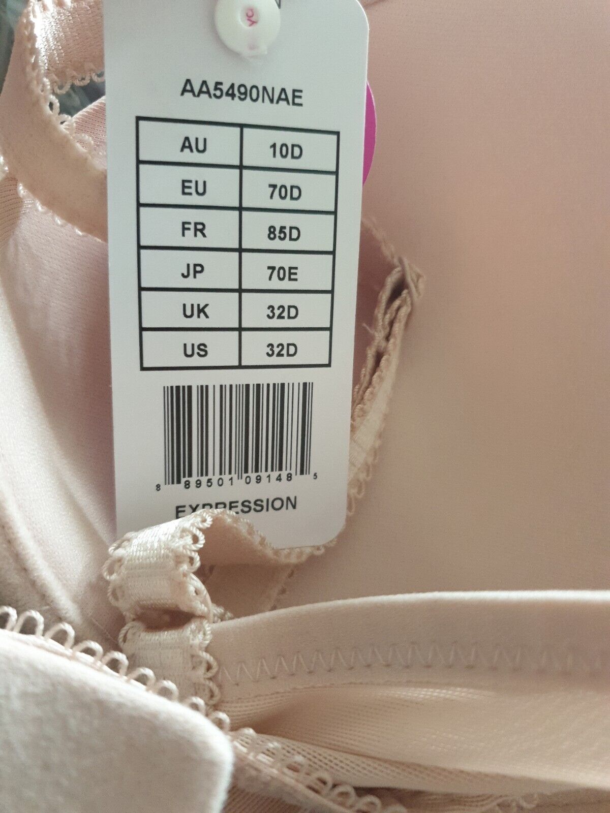 Freya Moulded Demi Expression Bra- Beige. Uk 32D