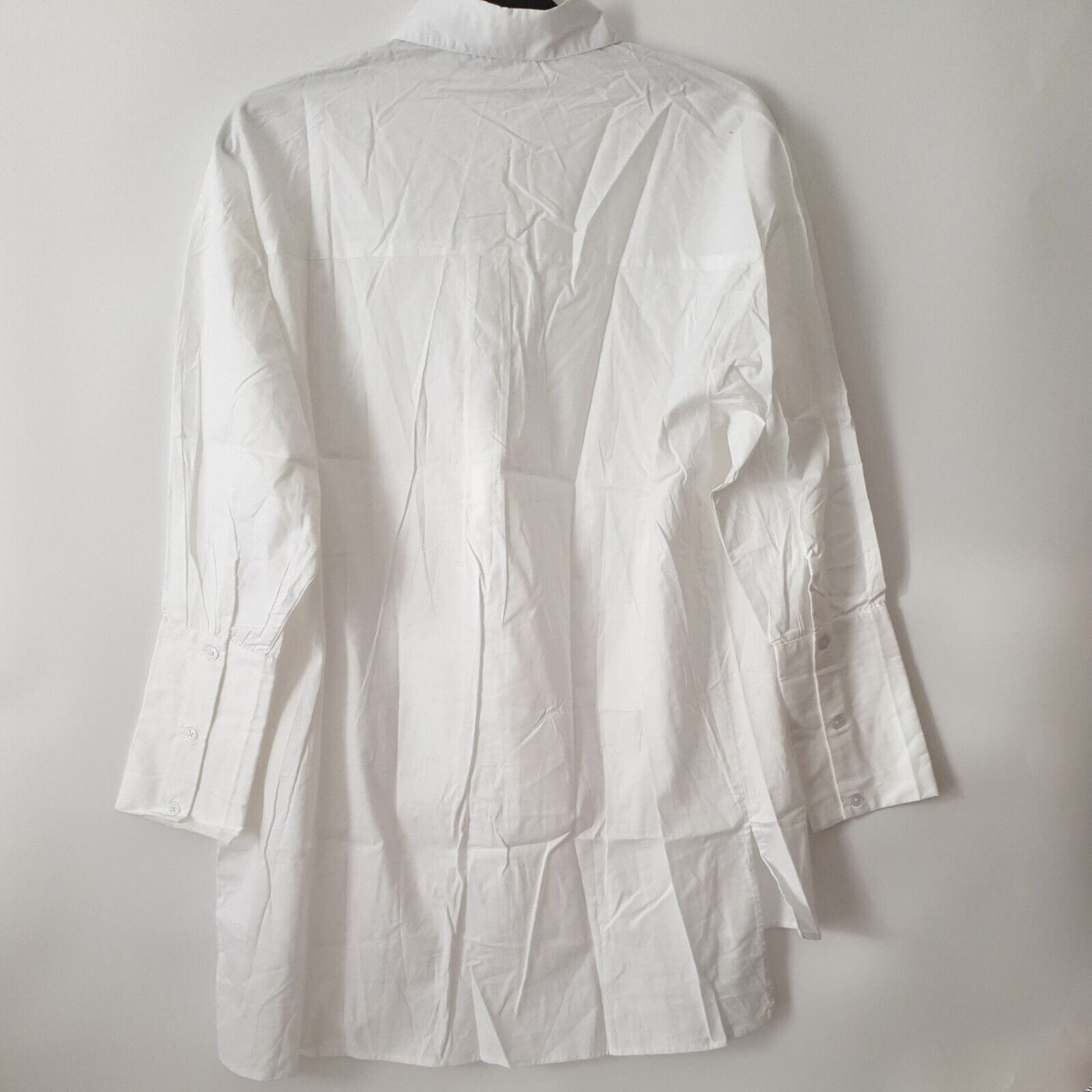 In The Style Lorna Luxe White Oversized Shirt UK 10 *** SW14