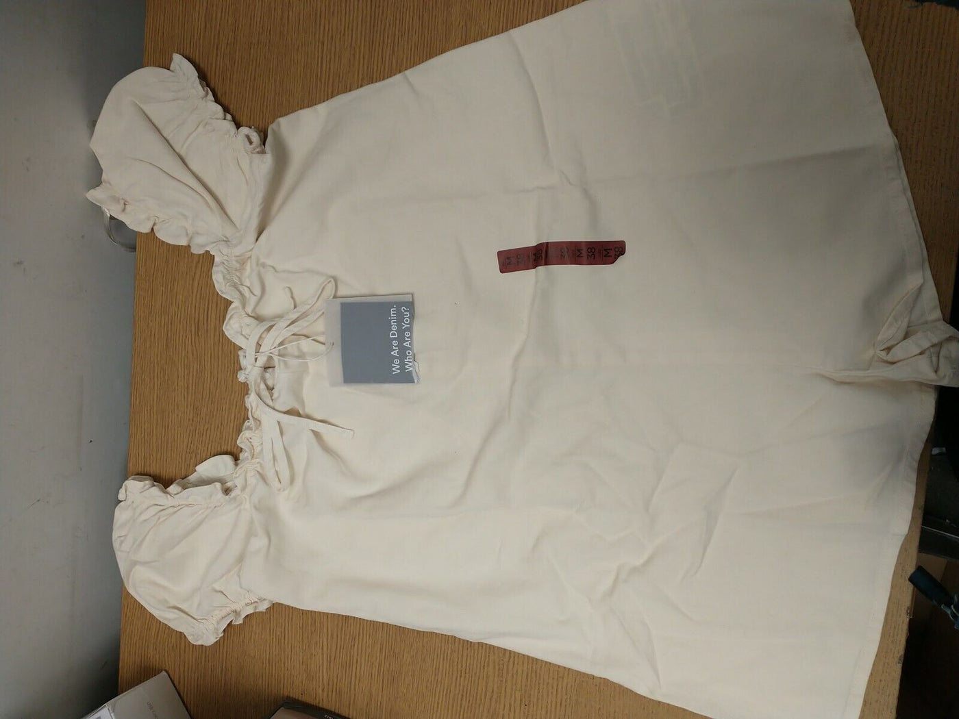 Pull&Bear Romper Suit. UK Size M. Cream Denim. Ref Y7