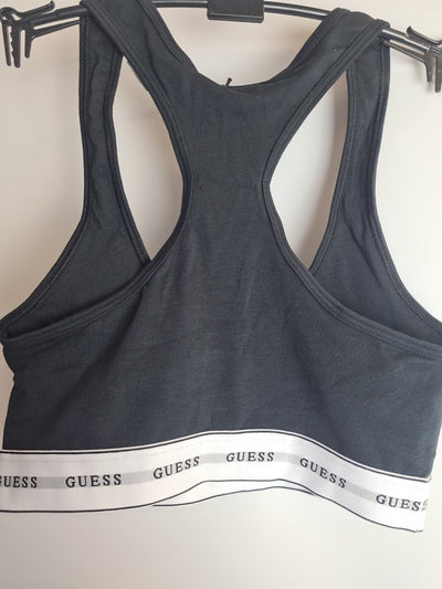 Guess Black Logo Sports Bra/ Bralette Size XSmall **** VA1