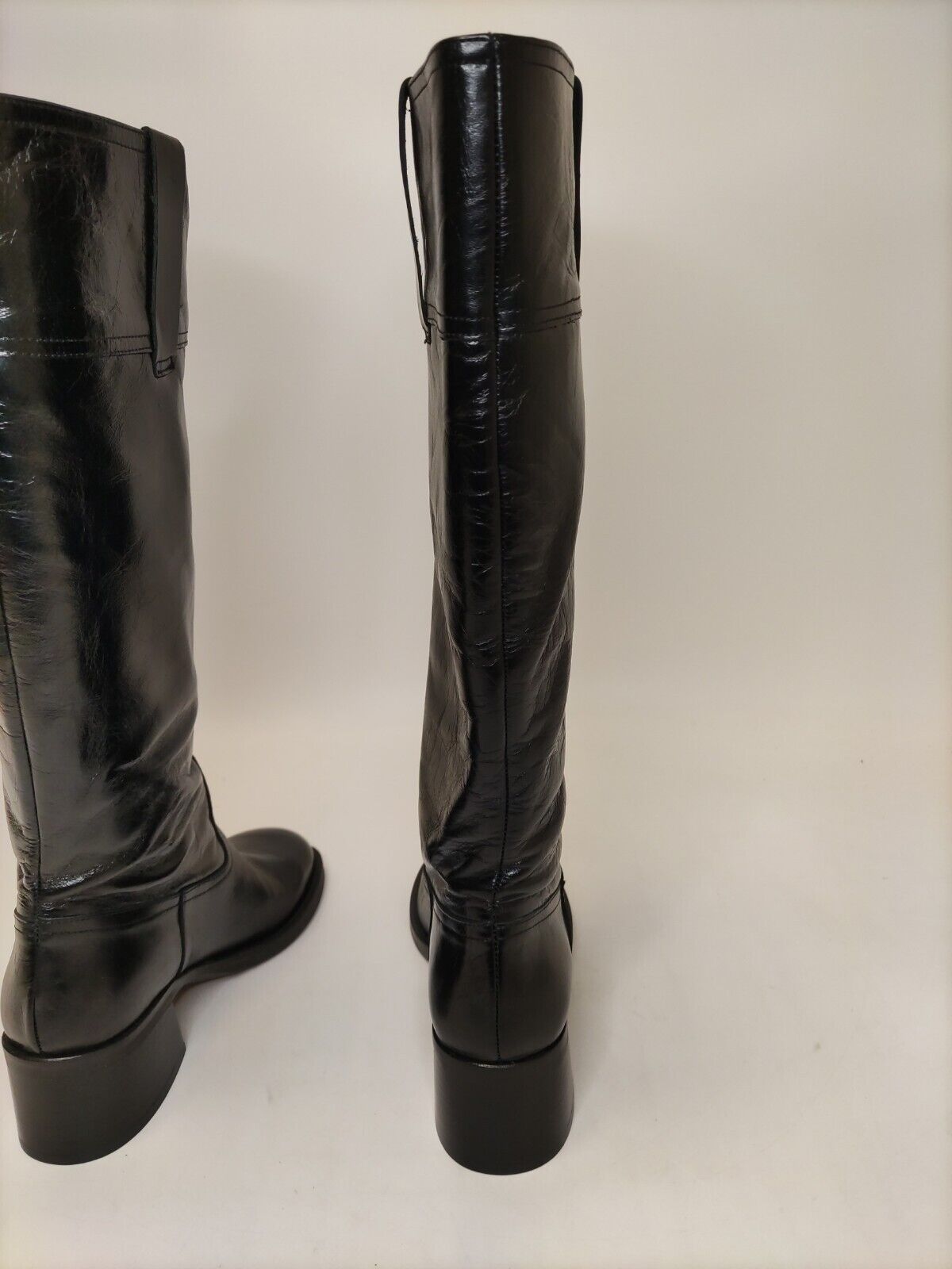 Office London. Leather Black Thigh High Boots. UK 4. ****VS1