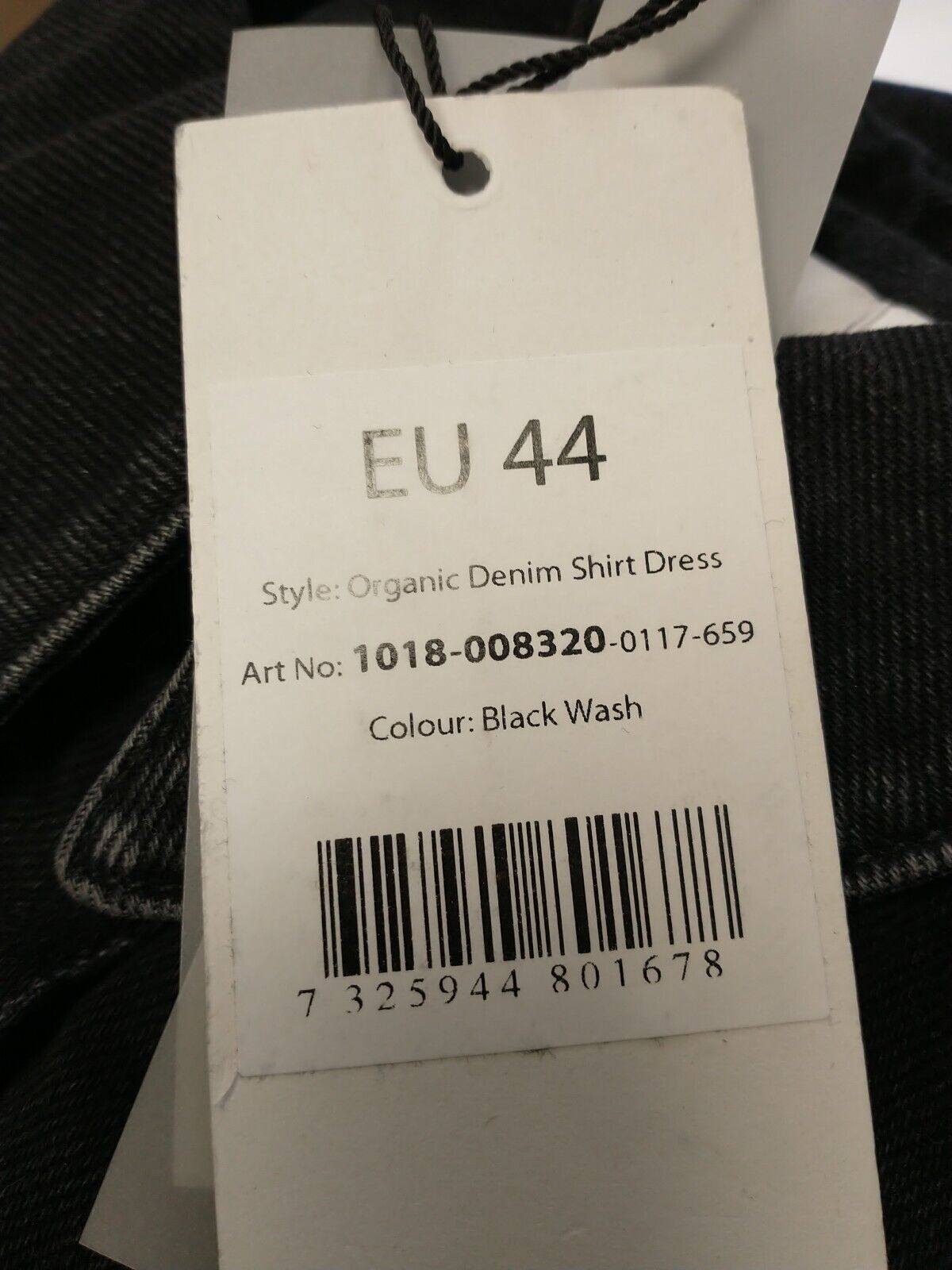 NA-KD Black Denim Shirt Dress Size UK 16 **** V155