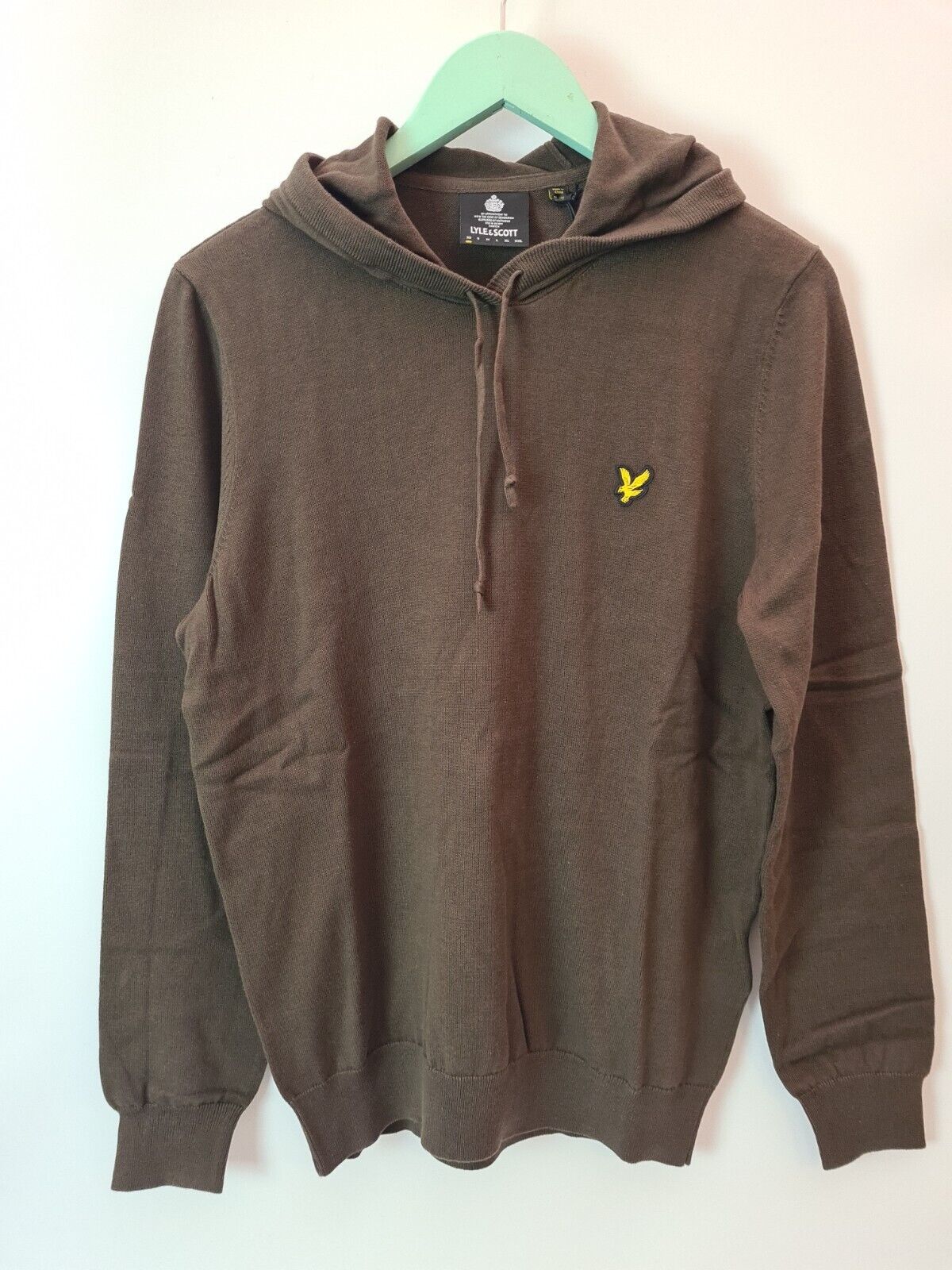 Lyle & Scott Olive Knitted Hoodie Size Small **** V31
