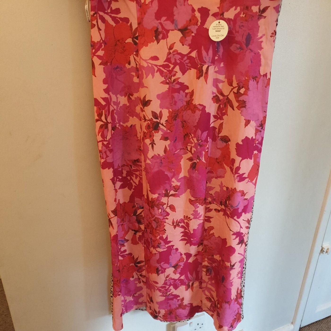 Chi Chi London Floral and Animal Print Midi Day Dress. Size 10 ****Ref V213