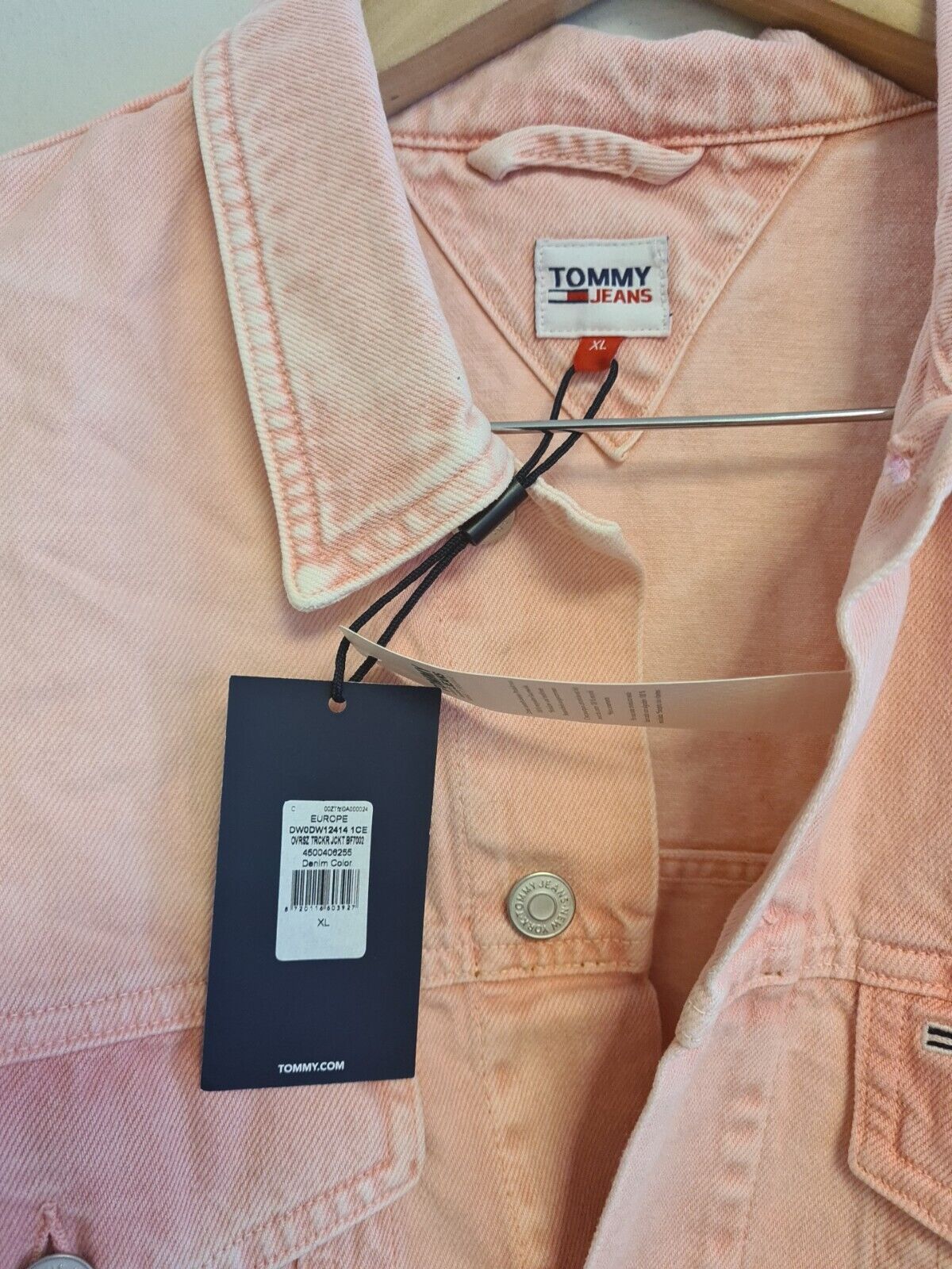 Tommy Jeans Oversize Trucker Jkt Pink Size XL BNWT Ref****V506