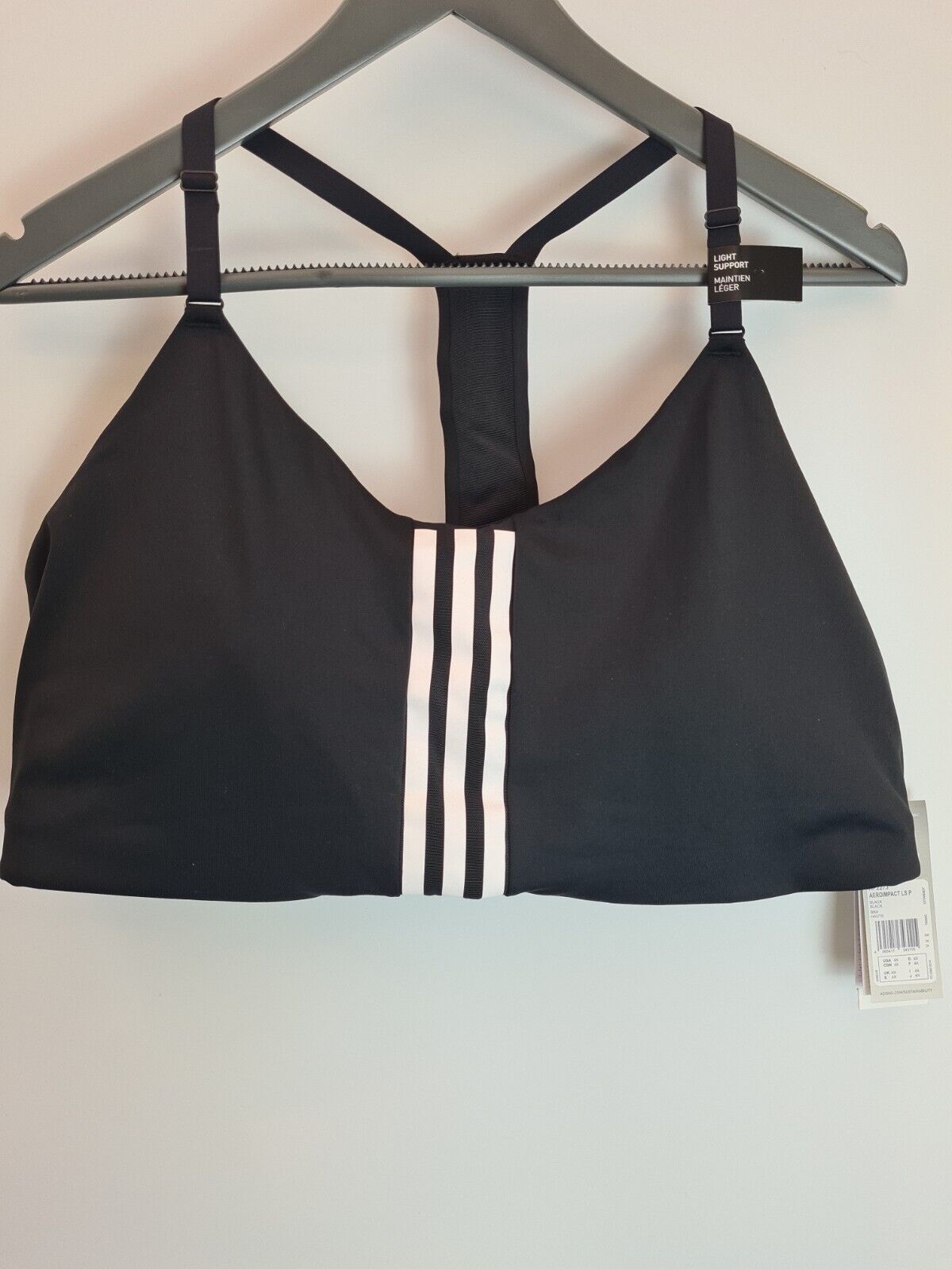 Adidas Areoimpact Light Support Training Bra - Black Size 4XL 32-34 **** V32